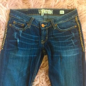 EUC BKE Jeans Starlite Detail Stitch Flare Jeans
